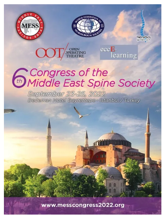 6TH CONGRESS OF THE MIDDLE EAST SPINE SOCIETY – 23-25 September 2022, Istanbul, Turkey